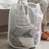 Large Capacity Mesh Laundry Basket Folding Laundry Storage Baskets with Handle Space Saving Home Organization for Bathrrom