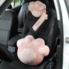 Cute Cat Paw Car Neck and Lumbar Support Headrest Pillow - Plush Backrest Decoration