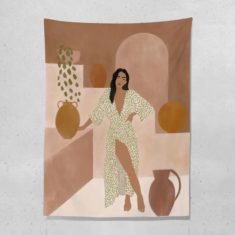 

Эстетический гобелен для украшения комнаты, украшение для офиса, гостиной, настенный гобелен для дома 100x75cm