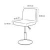 Fashion Short Back Jacquard Bar Chair Cover Elastic Stretch Bar Stool Seat Covers Solid Color Seat Chair Cover Banquet Dining