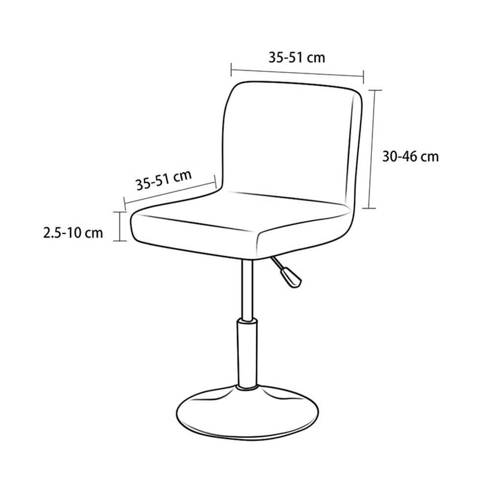Fashion Short Back Jacquard Bar Chair Cover Elastic Stretch Bar Stool Seat Covers Solid Color Seat Chair Cover Banquet Dining
