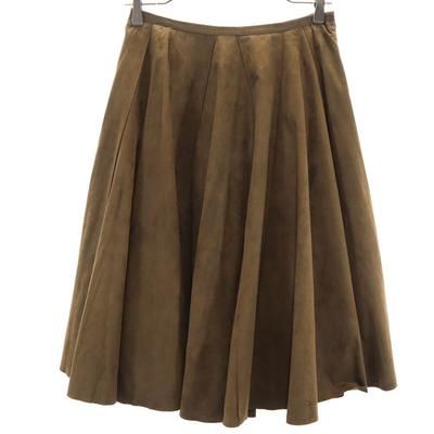 FOXEY Made In Japan Mini Length Faux Leather Flare Skirt 40 BOUTIQUE Women Used