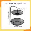 2-Tier Fruit Basket, Home Decor, Metal Wire, Non-Slip, Vegetable Mesh Bowl