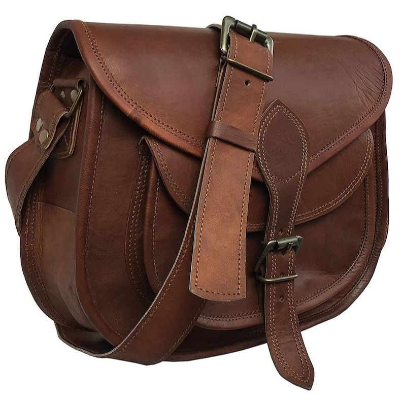 Cadeau vrouwen lederen tas, vintage schoudertas, handgemaakte portemonnee Tote handtas Crossbody vrouwen meisjes cadeau voor haar