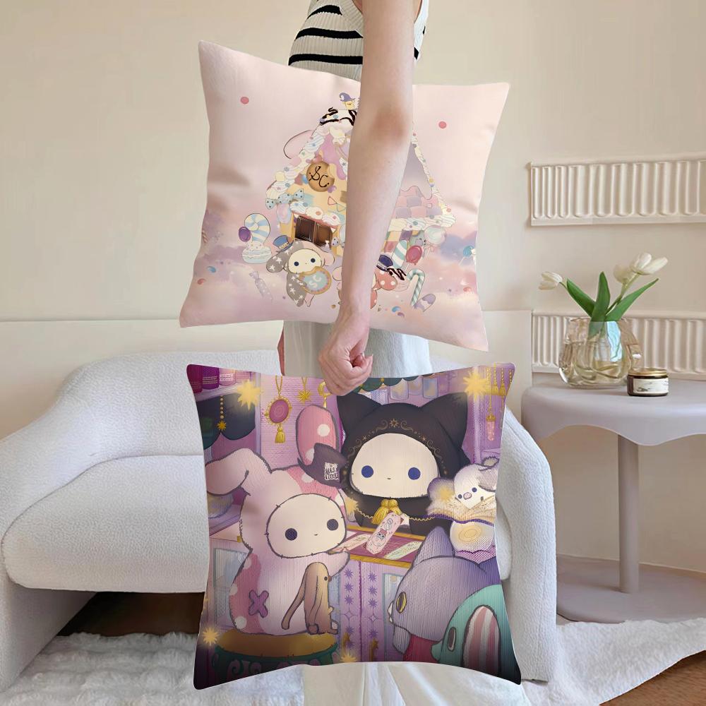 Cartoon S-Sentimental Circus Cushion Cover Breathable Linen Pillowcase Summer Odorless Eco-Friendly Invisible Zipper Washable