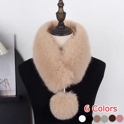 1PC Fur Collar Fashionable Scarf Skin-friendly Furry Thick Delicate Warm Plush Stylish High-end