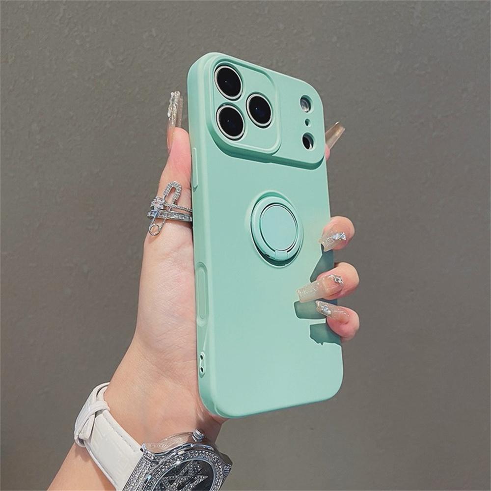 For iPhone 17 Air 16 15 14 13 Plus Pro Max With Ring Holder Stand Shockproof Case colorful luxury Silicone Soft Back Cover