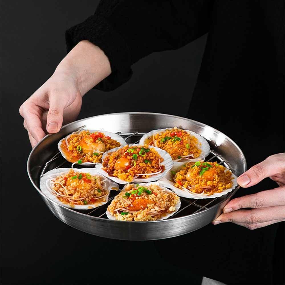Non-stick Baking Tray Stainless Steel Air Fryer Grilling Rack Roasting Pan Set  Grid Draining Dish