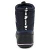 Mozu Bean Down Boots with Inner Boa and Elastic Cuffs, Winter Boots, Kids' Size, Navy, 16.0 Cm