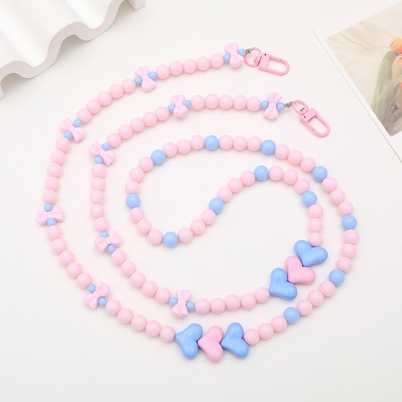 Yi Lian Acrylic Beaded Phone Chain: Pearl Crossbody Strap Charm for Women
