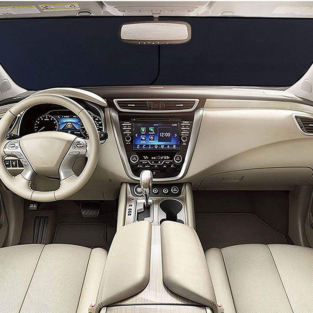 Foldable Sunscreen Curtain Car Sun Shade Reflective Fabric Windshield Sun Shade Silver Reflective