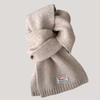 Korean autumn and winter new student solid color knitted scarf women's warm neck protection scarf versatile fashion knitted scarf