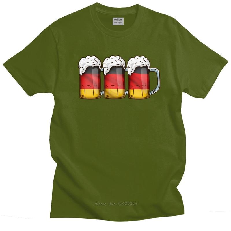 GerUnisexy Beer Flag T Shirt for Unisex Soft Cotton Casual Tshirt Round Neck Short Sleeves GerUnisex Pride Tee Tops Fitted Clothing Gift