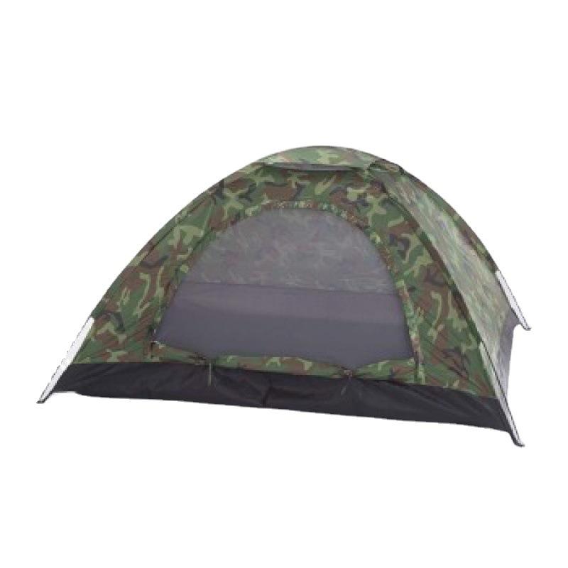Single Single-Layer Manual Camouflage Tent Outdoor Tourist Mountaineering Camping Camouflage Tent Waterproof UV Protection Tent