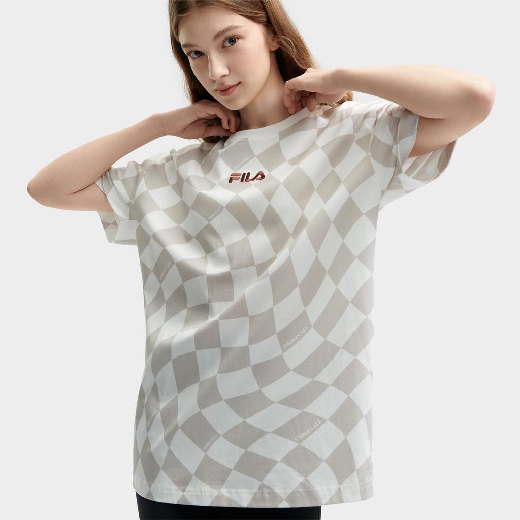 FILA T Shirts Men's All Over Print Crew Neck Moderate Straight Fit F11U429103FZA