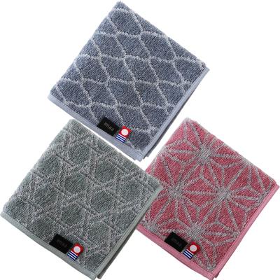 Imaa (Ima) Imabari Towel Certified Hand Towel, 25cm, Made In Japan, Vacuum Compressed Pack, Japanese Pattern, Sustainable, Nagomi B Assortment (3