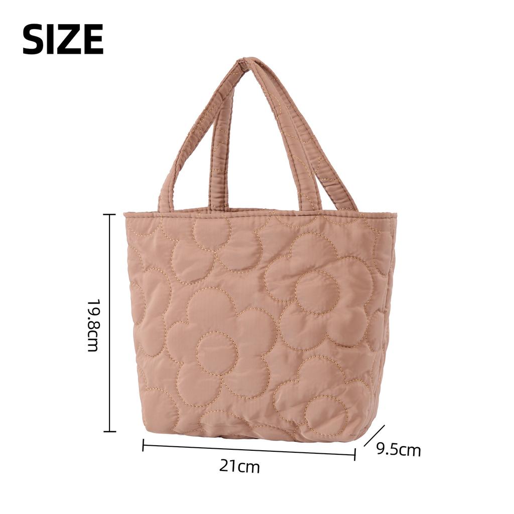 Borsa a mano Autunno e Inverno da Donna a Spalla Singola Trapuntata a Fiori in Cotone Borsa a Mano Casual Moda Cotone Pieghettato Borsa a Nuvola