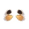 Vintage Resin Dangle Earrings Resin Alloy Irregular Shape Geometric Earrings Sweet Elegant Drop Earrings