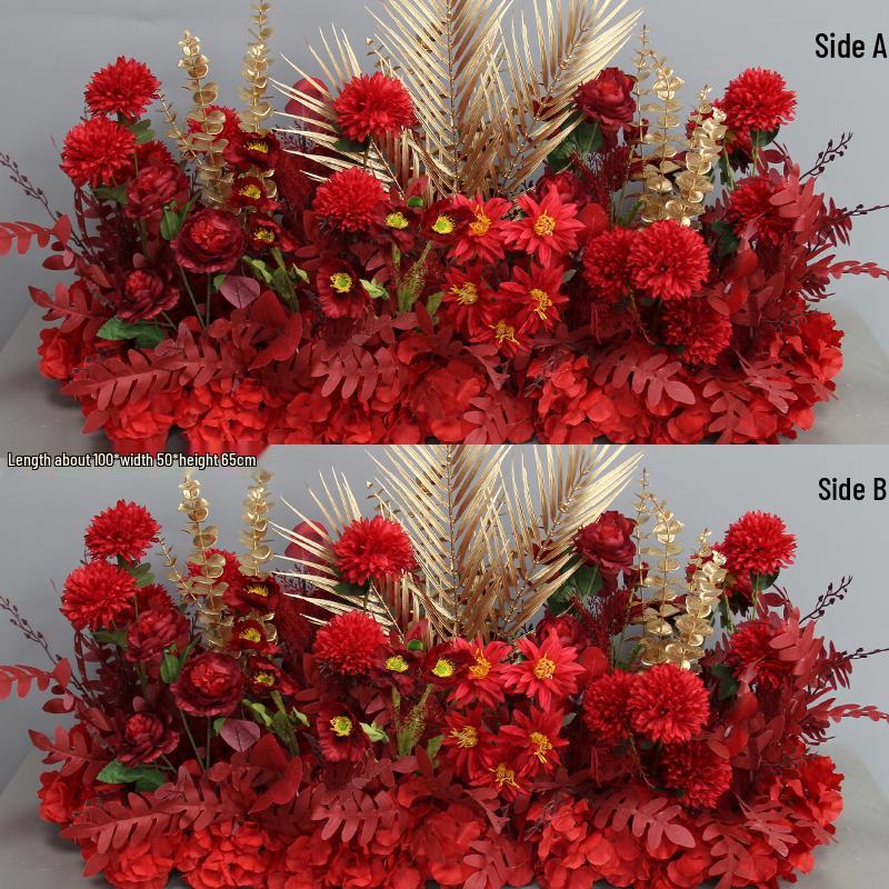 Wedding Aisle Blue Artificial Flower Row Decoration