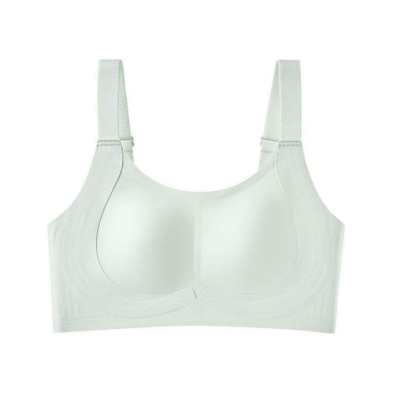 

DY big breasts show small breasts, underwear without steel ring, sub-breasts, anti-sagging, thin wide shoulder straps, comfortable pull-up bra cover M (recommended weight 85- 57.5kg ) мятный зеленый