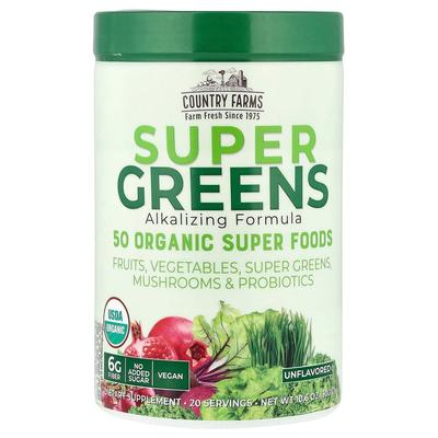 Country Farms Super Greens Alkalizing Formula Unflavored 300g (10.6 Oz)