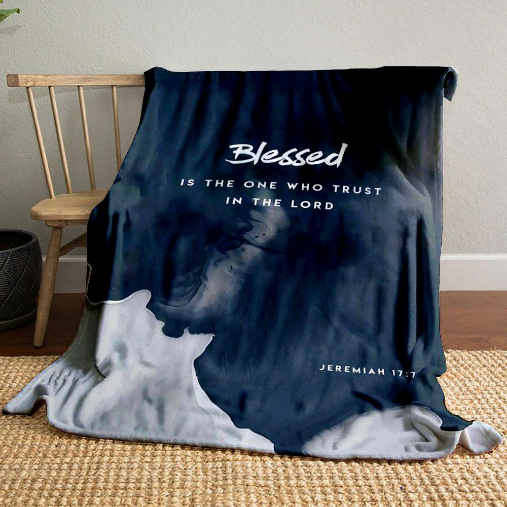 

Blessed Lord Quote Blanket Printed Blanket for Living Room Bed Couch lunch break Soft Cozy Blanket for Friend s festival Gift 80cm x 120cm