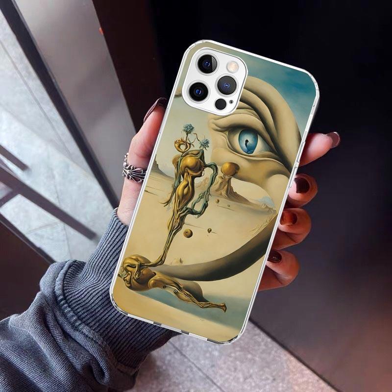 Salvador Dali Art Phone Case For iPhone 17 Air 11 13 Mini 14 15 Plus 16 12 Pro Max 16E SE 7 8 Pattern Soft TPU Back Cover  13 12