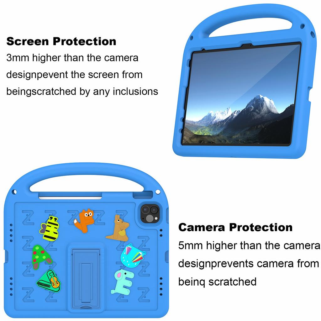 For iPad Pro 11 (2022)/(2021)/(2020)/(2018)/Air (2022)/(2020) Case Cartoon Design EVA+PC Tablet Cover