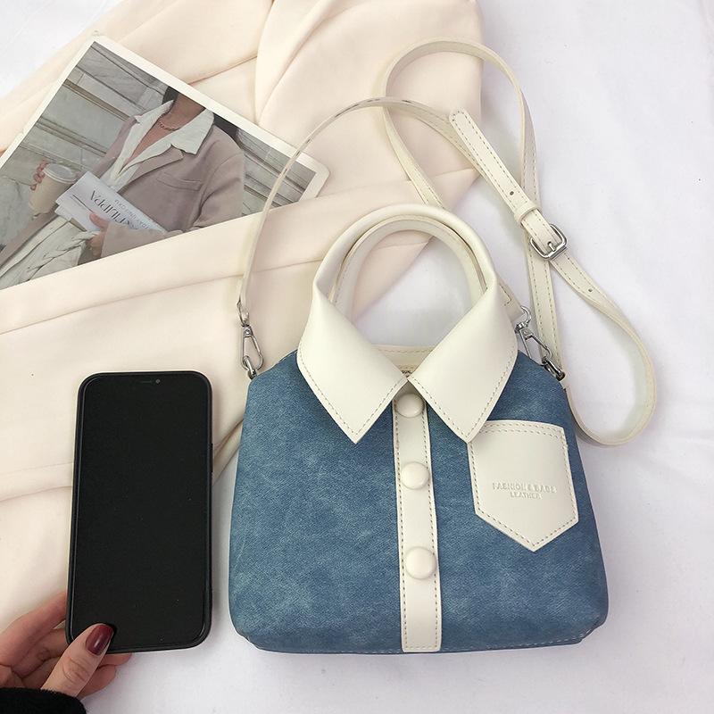 Personalized shirt small bag new 2025 Korean version fashion plaid handbag ins foreign style women's messenger bag tide