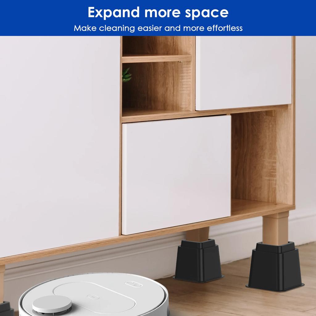 6 Stück Möbel-Erhöher Schwerlast Sofa-Erhöher Rutschfester Boden Verstellbare Tisch-Erhöher Stapelbarer Bett-Lifter Möbelzubehör