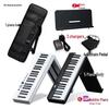 88-Key Folding Electronic Piano with Weighted Hammer Action, MIDI, CE Certified.