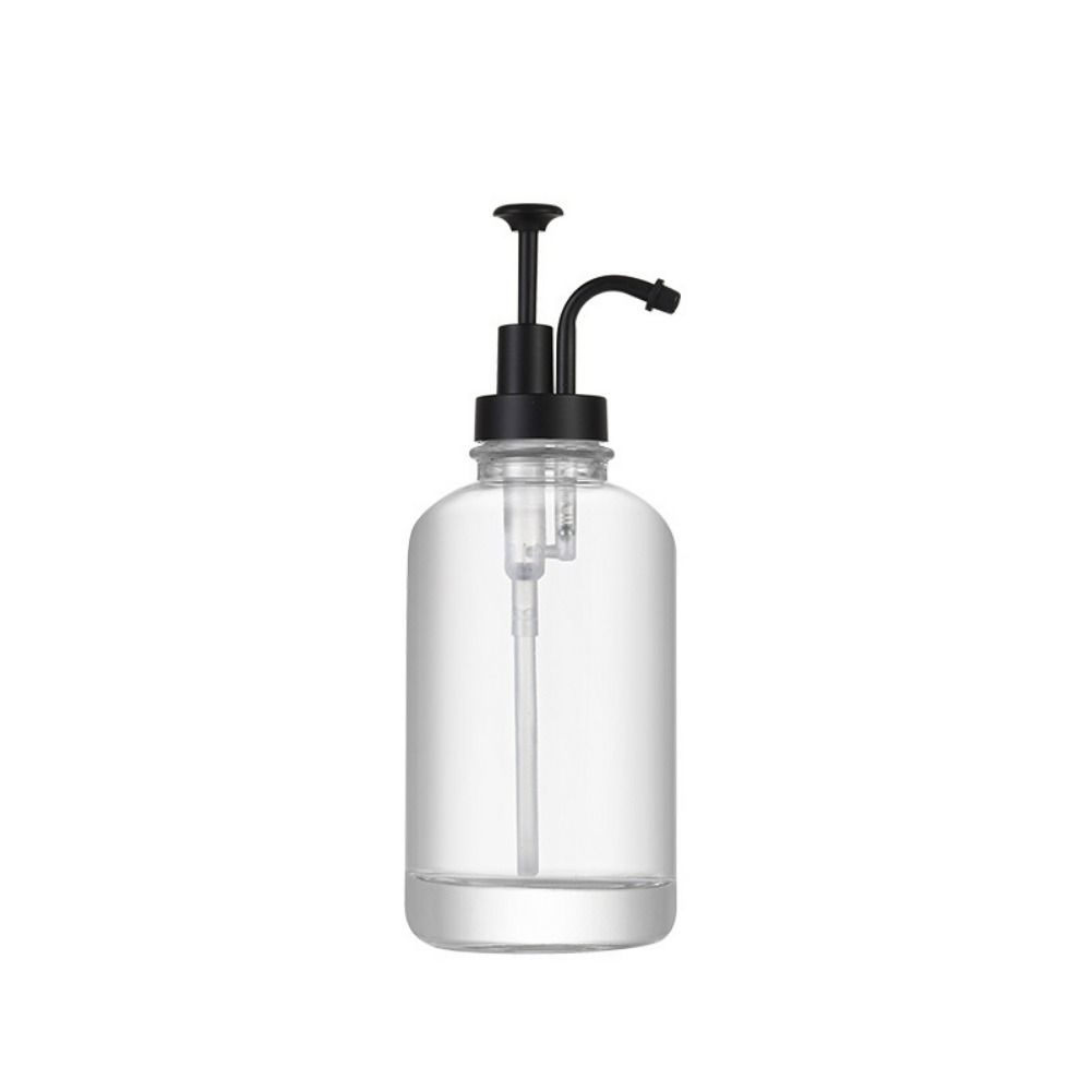 Clear Glass Syrup Bottle Precise Dispensing Coffee Bar Accessories Hand Soap Dispenser Coffee Shop
