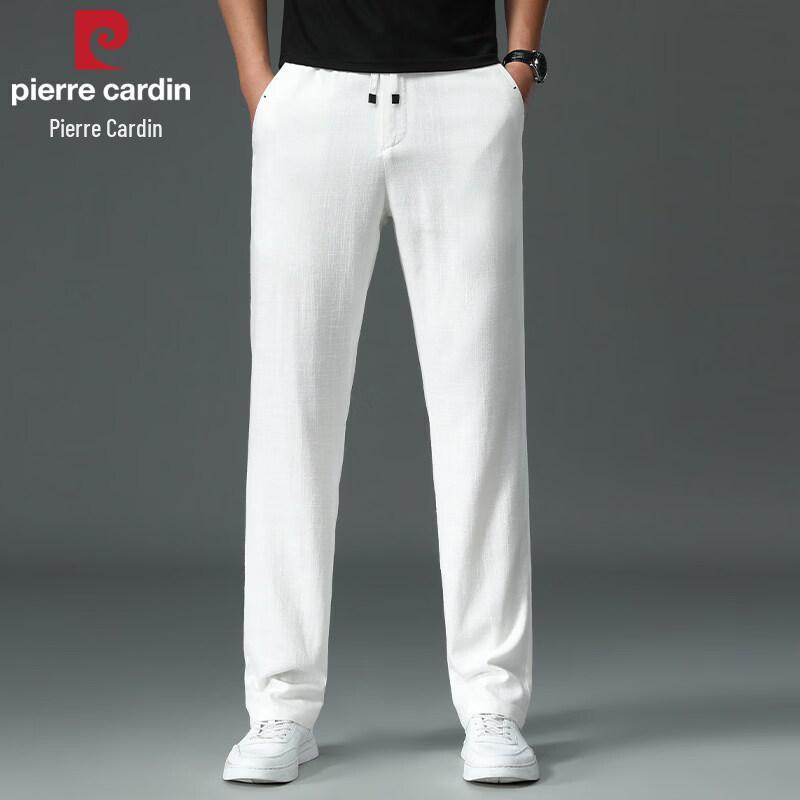 Pierre Cardin Men's Summer Linen Blend Cool-Feel Straight Casual Pants