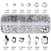 12Grids Nail Rhinestones Luxury Nail Charms Glitter Crystal Jewelry Gems Nail Art Decoration Diy Manicure Rhinestones