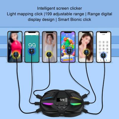 Auto Clicker Physical Simulation Finger Click Device Adjustable Finger Clicking Simulator Game Clicker For Live Broadcast Likes