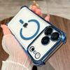 Plating Clear Soft Magnetic For Magsafe Case For iPhone 17 Pro Max Air 16 15 14 Plus 13 12 Camera Protection Air Cushion Cover