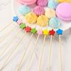 Cupcake Fruit Fork Fruit Sticks Handmade Toothpicks Bamboo Picks Food Fruit Cocktail Decor