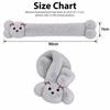 Thick Warm Cartoon Dog Scarf Bow Decor Neck Wrap Cute Winter Scarf  Women