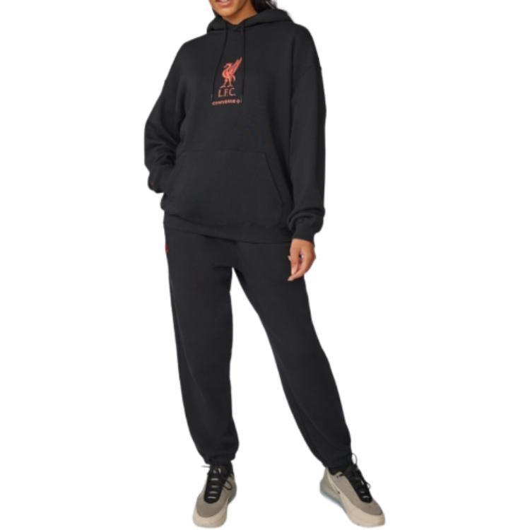 Converse X LFC Loose-Fit Logo Hoodie Asia Sizing 'Black' Men's 10026265-A03