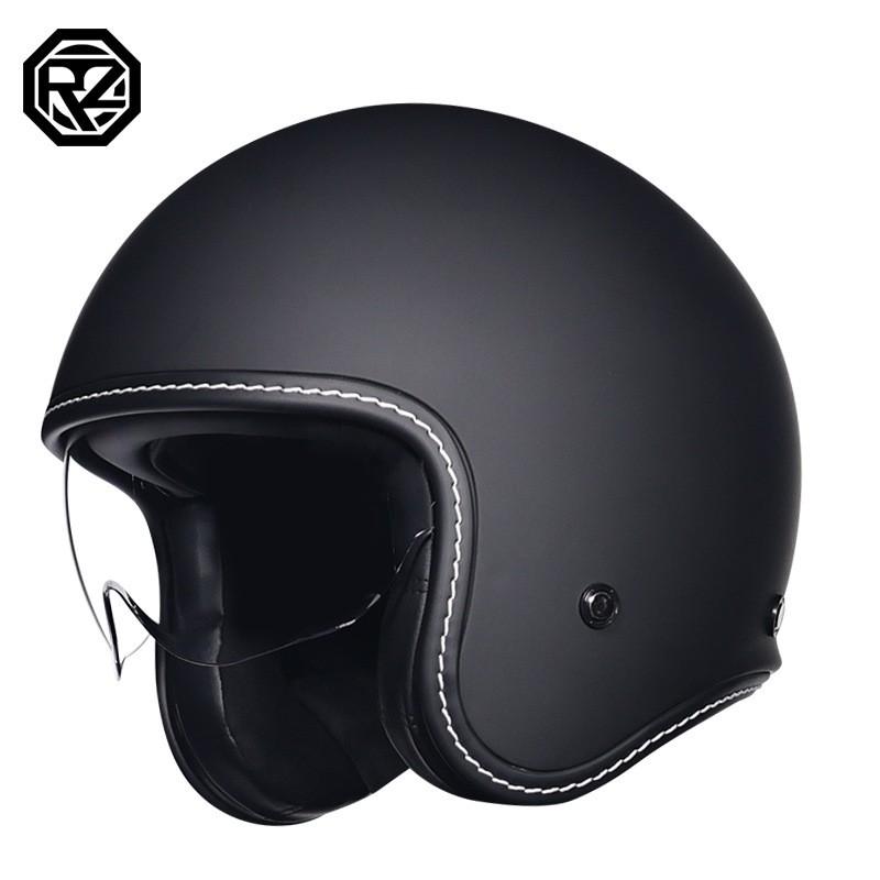 ABS 3/4 Motorcycle Helmet Adults Unisex Full Face Protection Half Scooter Commute Safety
