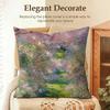 Claude Monet Oil Art Cushion Cover Natural Linen Organic Fabric Double-Sided Printing Sofa Home Decor Gift Pillow Case