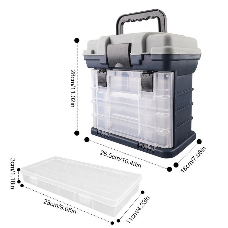 Portable Tackle Organizer Portable Tackle Organizer With 4 Drawers Organizer Utility Box Storage With Multiple Compartments