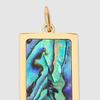 Necklace Pendant Multipurpose Gold-plated Rectangular Geometric Reusable Decorative Stainless Steel Classic Abalone Shell DIY
