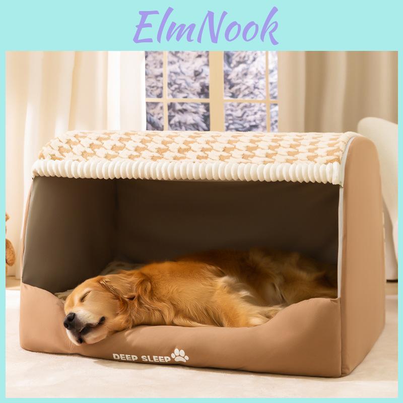Simple Neutral Style Houndstooth Brown Drawer Nest For Large Dog Golden Retriever Pet Dog Autumn And Winter Warm Dog Nest Cat Nest