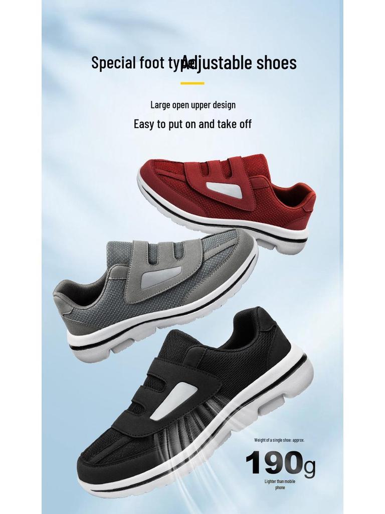 Dámská diabetická obuv nadměrné velikosti pro seniory s otoky, vbočeným palcem a širokými chodidly