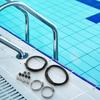 Washers Nuts Saddle Clamps Tube Chlorinator Tubing Off-Line Pool Accessories 2 Sets Pipe: 4ft Silver Practical