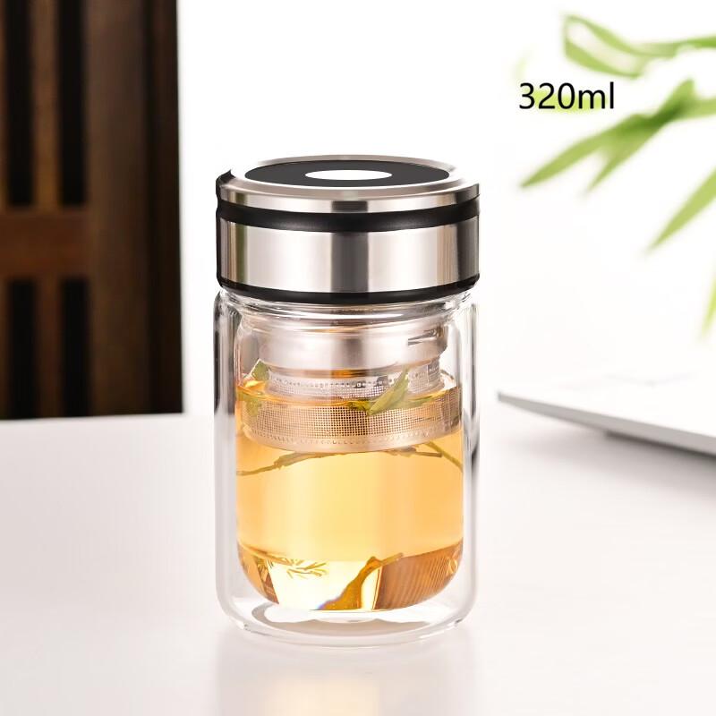 Double-Walled Borosilicate Glass Teacup with Lid