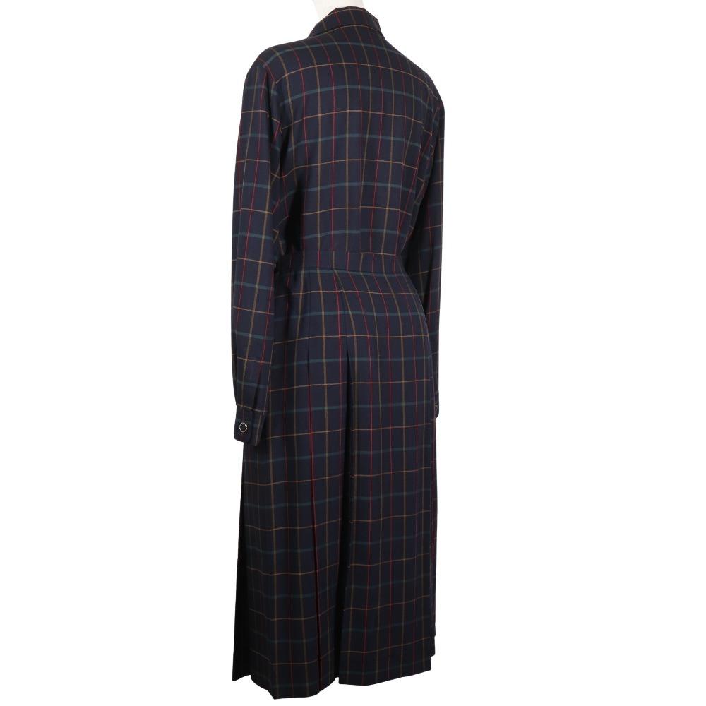 Burberrys Shirt & Skirt setup check vintage black/hair Women Used