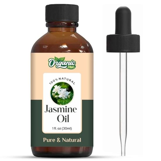 

Organic Zing Jasmine (Jasminum Officinale.) Oil | Pure & Natural Essential Oil for Skincare, Massage, Aroma and Diffusers- 30ml/1.01fl oz