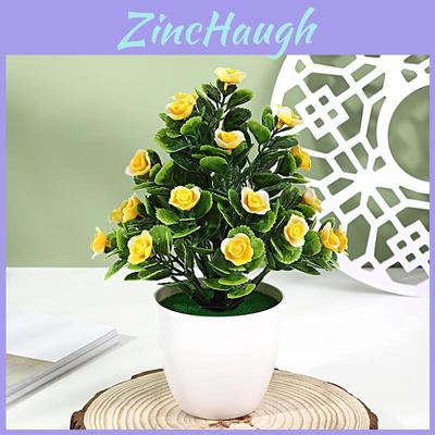 Hibiscus Flower Artificial 25pcs Round Small Potted Plants For Living Room Decor And Photography Props